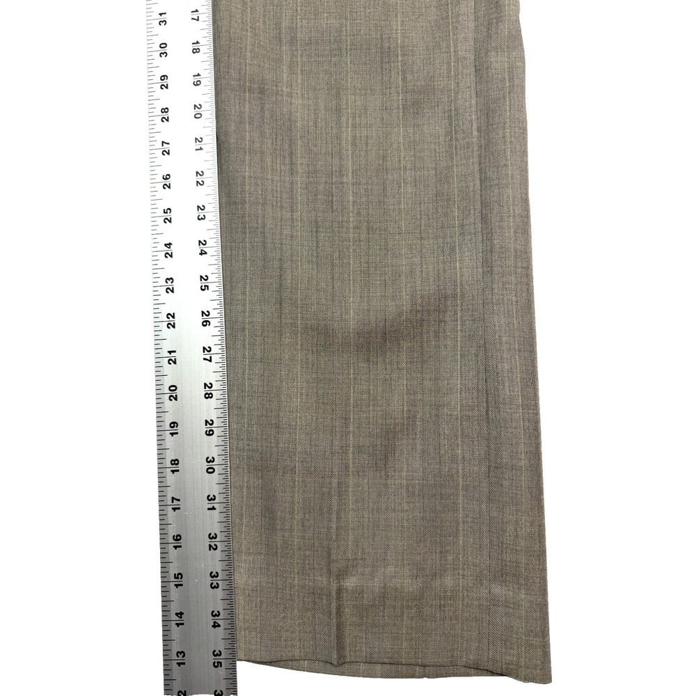 Bonobos 34x34 Gray Herringbone Overcheck Wool Dress Pants USA Athletic Straight - Picture 4 of 11